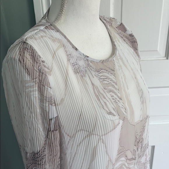 Aritzia Wilfred Daydreamer Mini Floral Sheer Long Sleeve Dress Size Medium - Picture 2 of 6